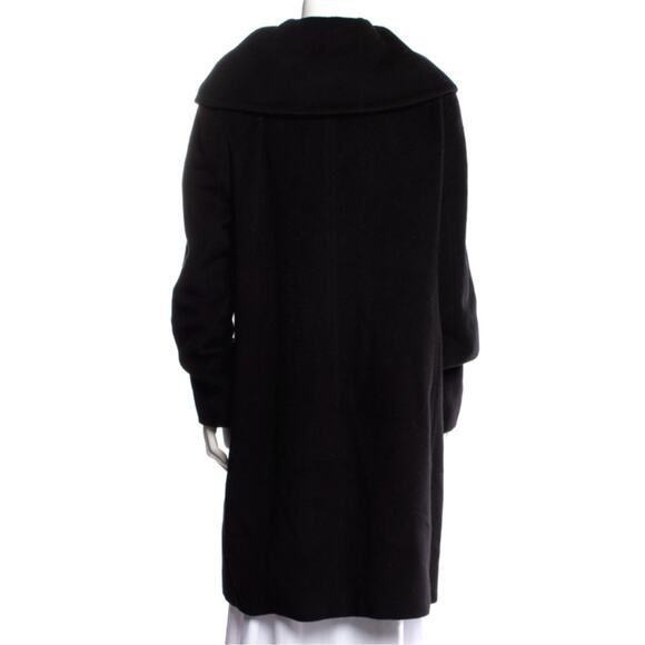 Cinzia Rocca Black Wool Coat Size 16 - Picture 6 of 13
